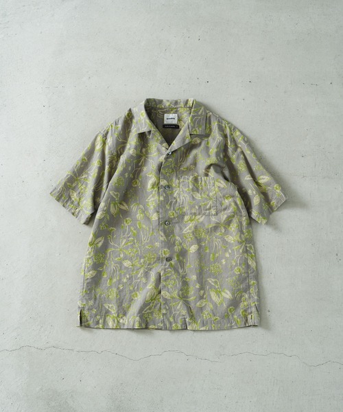 quadro(クオドロ)の「綿麻シーチング花柄pt半袖シャツ(シャツ/ブラウス・メンズ・グレー/オレンジ・LARGE/MEDIUM)」の20枚目の写真