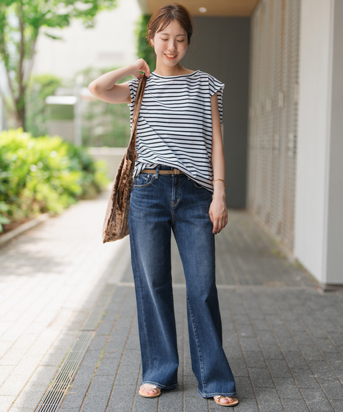 RED CARD TOKYO（レッドカード）の「《追加》RED CARD TOKYO / レッドカード トーキョー 35th Anniversary Wide（デニムパンツ・レディース・ダークブルー/ブルー・25/24/23/22）」の4枚目の写真