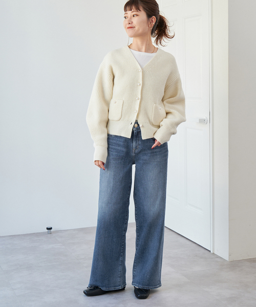 RED CARD TOKYO（レッドカード）の「《追加》RED CARD TOKYO / レッドカード トーキョー 35th Anniversary Wide（デニムパンツ・レディース・ダークブルー/ブルー・25/24/23/22）」の7枚目の写真