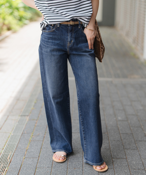 RED CARD TOKYO（レッドカード）の「《追加》RED CARD TOKYO / レッドカード トーキョー 35th Anniversary Wide（デニムパンツ・レディース・ダークブルー/ブルー・25/24/23/22）」の11枚目の写真