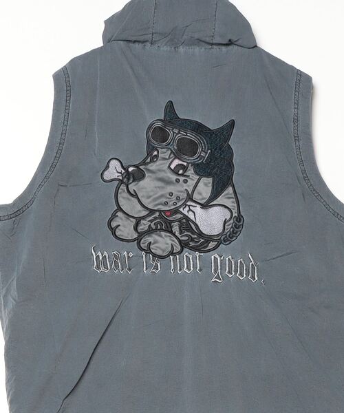 GALFY（ガルフィー）の「『GALFY/ガルフィー』反戦ベスト（ベスト・メンズ・ブラック/パープル・L/XL）」の6枚目の写真