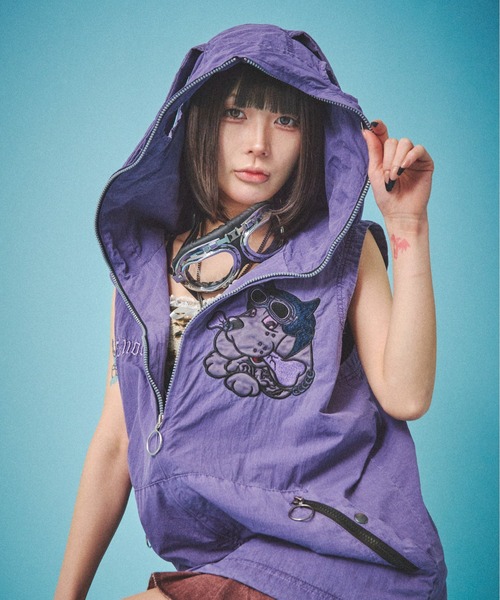 GALFY（ガルフィー）の「『GALFY/ガルフィー』反戦ベスト（ベスト・メンズ・ブラック/パープル・L/XL）」の20枚目の写真