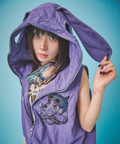 GALFY（ガルフィー）の「『GALFY/ガルフィー』反戦ベスト（ベスト・メンズ・ブラック/パープル・L/XL）」の21枚目の写真