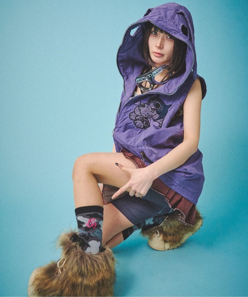 GALFY（ガルフィー）の「『GALFY/ガルフィー』反戦ベスト（ベスト・メンズ・ブラック/パープル・L/XL）」の22枚目の写真