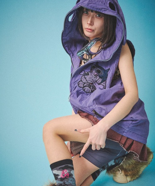 GALFY（ガルフィー）の「『GALFY/ガルフィー』反戦ベスト（ベスト・メンズ・ブラック/パープル・L/XL）」の14枚目の写真