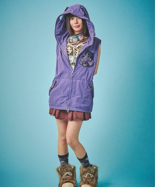 GALFY（ガルフィー）の「『GALFY/ガルフィー』反戦ベスト（ベスト・メンズ・ブラック/パープル・L/XL）」の7枚目の写真