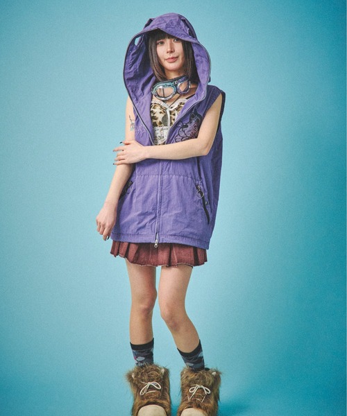 GALFY（ガルフィー）の「『GALFY/ガルフィー』反戦ベスト（ベスト・メンズ・ブラック/パープル・L/XL）」の8枚目の写真