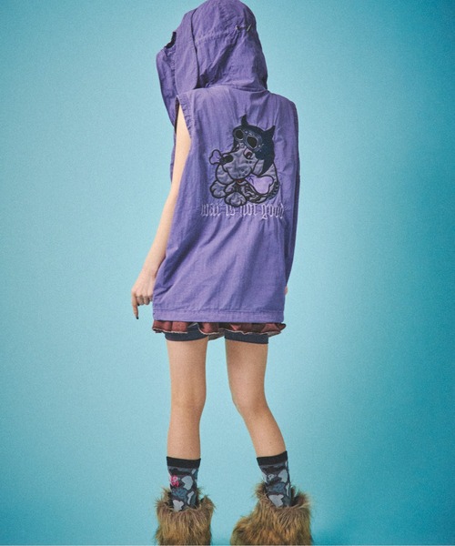 GALFY（ガルフィー）の「『GALFY/ガルフィー』反戦ベスト（ベスト・メンズ・ブラック/パープル・L/XL）」の9枚目の写真