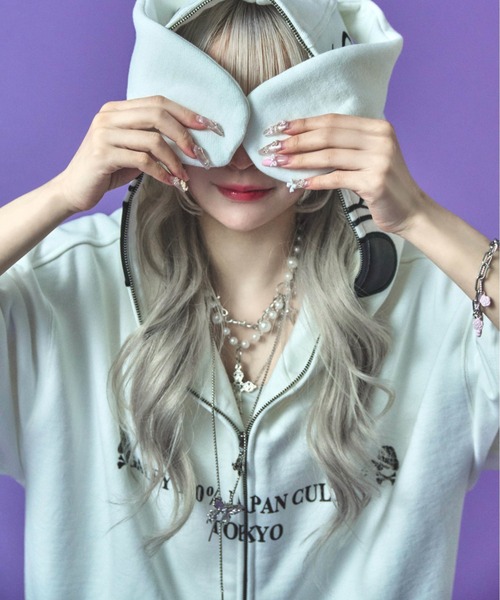 GALFY（ガルフィー）の「GALFY-どんまいパーカー（パーカー・メンズ・ホワイト/カーキ/ブラック・XL/L）」の4枚目の写真