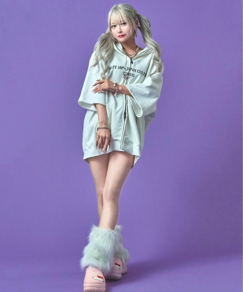 GALFY（ガルフィー）の「GALFY-どんまいパーカー（パーカー・メンズ・ホワイト/カーキ/ブラック・XL/L）」の5枚目の写真
