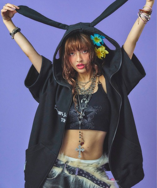 GALFY（ガルフィー）の「GALFY-どんまいパーカー（パーカー・メンズ・ホワイト/カーキ/ブラック・XL/L）」の8枚目の写真