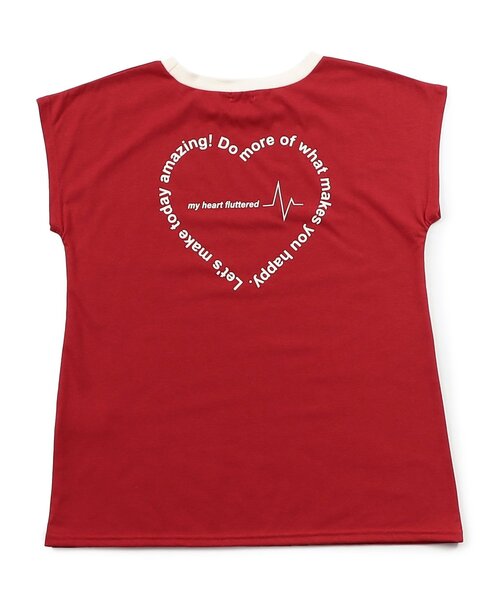 algy(アルジー)の「フレンチスリーブワンポイントシシュウT(Tシャツ/カットソー・キッズ・ピンク/レッド/オフホワイト/サックスブルー・XX-SMALL/X-SMALL/MEDIUM/SMALL)」の22枚目の写真