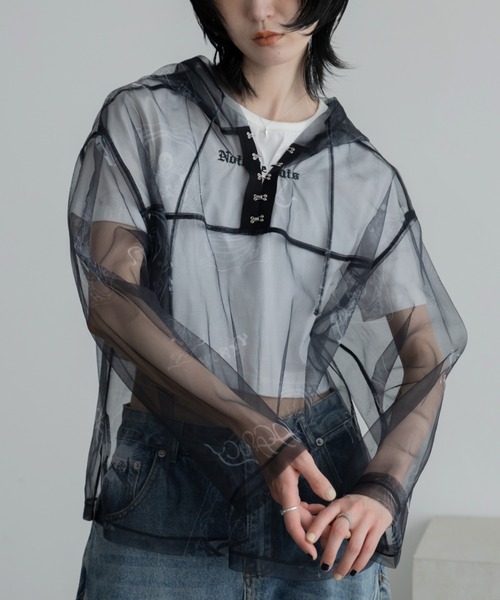 VACANCY(ヴァカンシー)の「タロットカード柄フーディーシアートップス(Tシャツ/カットソー・レディース・グレー/ブラック/ネイビー・FREE)」の10枚目の写真