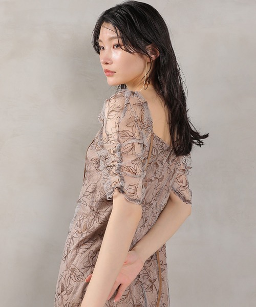 Kana(カナ)の「トルネード レース ワンピース パーティー ドレス 結婚式 お呼ばれ オケージョン(ドレス・レディース・ブラウン/イエロー/ブラック・M)」の20枚目の写真