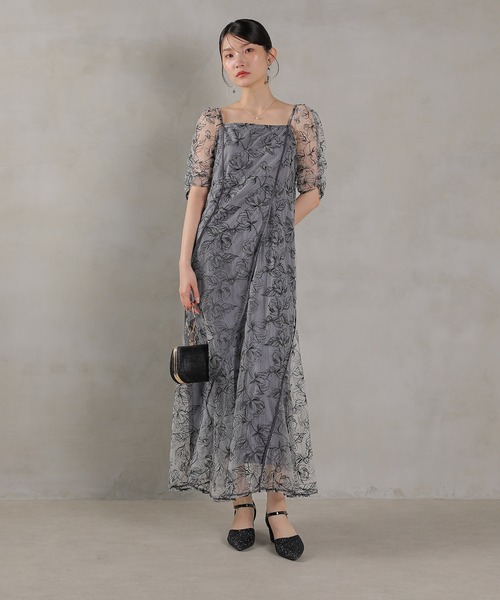 Kana(カナ)の「トルネード レース ワンピース パーティー ドレス 結婚式 お呼ばれ オケージョン(ドレス・レディース・ブラウン/イエロー/ブラック・M)」の12枚目の写真