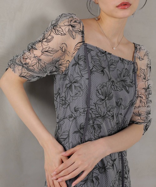 Kana(カナ)の「トルネード レース ワンピース パーティー ドレス 結婚式 お呼ばれ オケージョン(ドレス・レディース・ブラウン/イエロー/ブラック・M)」の8枚目の写真