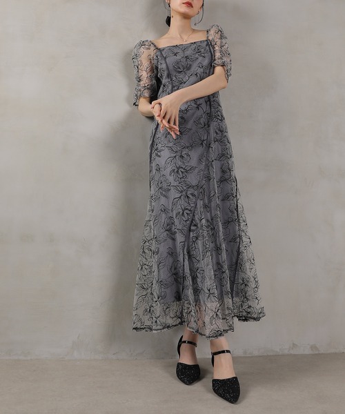 Kana(カナ)の「トルネード レース ワンピース パーティー ドレス 結婚式 お呼ばれ オケージョン(ドレス・レディース・ブラウン/イエロー/ブラック・M)」の5枚目の写真