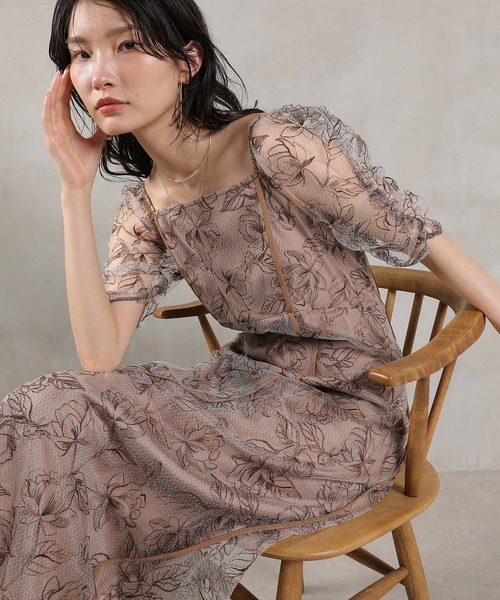 Kana(カナ)の「トルネード レース ワンピース パーティー ドレス 結婚式 お呼ばれ オケージョン(ドレス・レディース・ブラウン/イエロー/ブラック・M)」の17枚目の写真