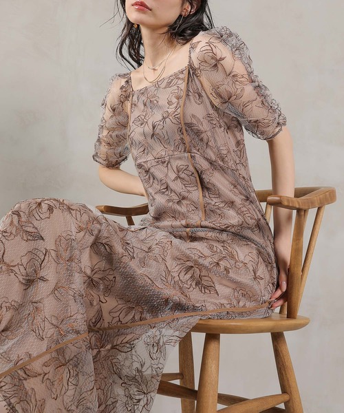 Kana(カナ)の「トルネード レース ワンピース パーティー ドレス 結婚式 お呼ばれ オケージョン(ドレス・レディース・ブラウン/イエロー/ブラック・M)」の18枚目の写真