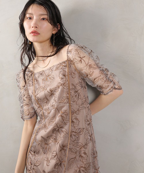 Kana(カナ)の「トルネード レース ワンピース パーティー ドレス 結婚式 お呼ばれ オケージョン(ドレス・レディース・ブラウン/イエロー/ブラック・M)」の19枚目の写真
