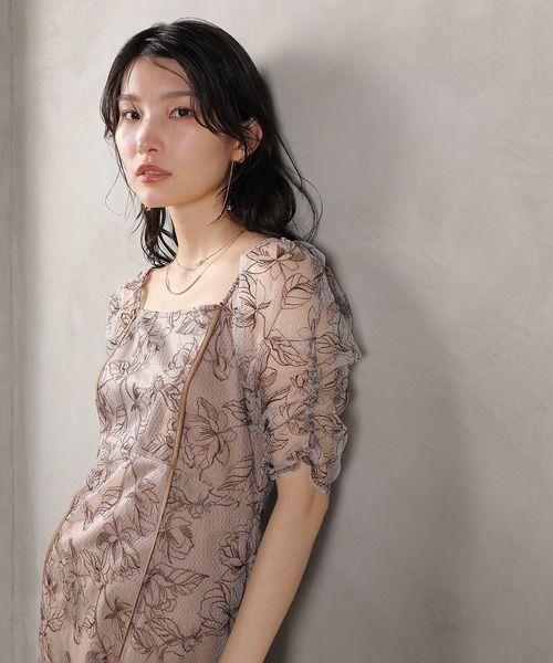 Kana(カナ)の「トルネード レース ワンピース パーティー ドレス 結婚式 お呼ばれ オケージョン(ドレス・レディース・ブラウン/イエロー/ブラック・M)」の14枚目の写真