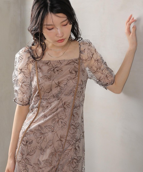 Kana(カナ)の「トルネード レース ワンピース パーティー ドレス 結婚式 お呼ばれ オケージョン(ドレス・レディース・ブラウン/イエロー/ブラック・M)」の15枚目の写真