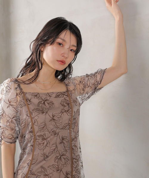 Kana(カナ)の「トルネード レース ワンピース パーティー ドレス 結婚式 お呼ばれ オケージョン(ドレス・レディース・ブラウン/イエロー/ブラック・M)」の16枚目の写真