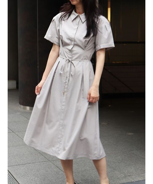 TONAL(トーナル)の「ウエストタックシャツワンピース(ワンピース・レディース・ネイビー/グレー/ライトブルー・MEDIUM)」の3枚目の写真