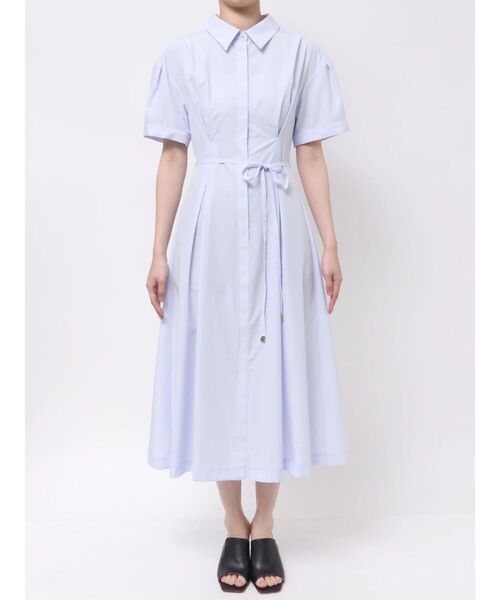 TONAL(トーナル)の「ウエストタックシャツワンピース(ワンピース・レディース・ネイビー/グレー/ライトブルー・MEDIUM)」の5枚目の写真