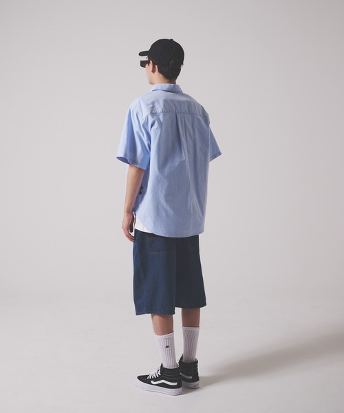 FIRST DOWN（ファーストダウン）の「オックスフォード ショートスリーブ シャツ（シャツ/ブラウス・メンズ・ホワイト/サックスブルー・M/L/XL）」の7枚目の写真