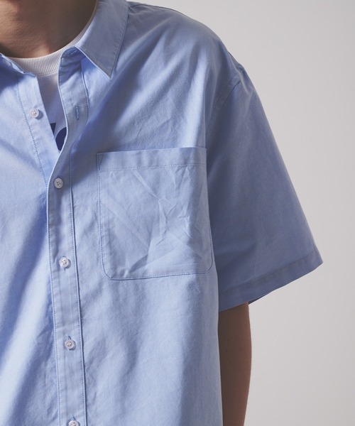 FIRST DOWN（ファーストダウン）の「オックスフォード ショートスリーブ シャツ（シャツ/ブラウス・メンズ・ホワイト/サックスブルー・M/L/XL）」の9枚目の写真