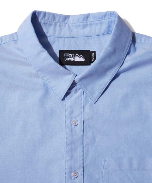 FIRST DOWN（ファーストダウン）の「オックスフォード ショートスリーブ シャツ（シャツ/ブラウス・メンズ・ホワイト/サックスブルー・M/L/XL）」の14枚目の写真