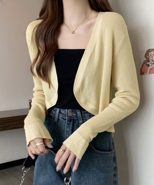 shoppinggo(ショッピングゴー)の「サマーカーディガン UVカット カーデ Vネック(カーディガン/ボレロ・レディース・ブルー/ホワイト/レッド系その他/ベージュ/イエロー・FREE)」の17枚目の写真