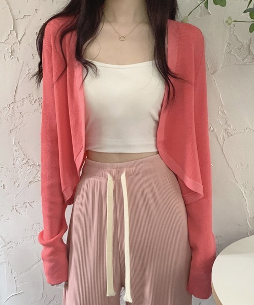 shoppinggo(ショッピングゴー)の「サマーカーディガン UVカット カーデ Vネック(カーディガン/ボレロ・レディース・ブルー/ホワイト/レッド系その他/ベージュ/イエロー・FREE)」の13枚目の写真