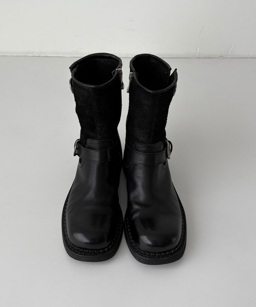 CANAL JEAN(キャナルジーン)の「El mar レザーエンジニアショートブーツ(ブーツ・レディース・ブラック/ブラウン・23.5/24/24.5)」の3枚目の写真