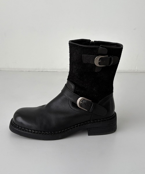 CANAL JEAN(キャナルジーン)の「El mar レザーエンジニアショートブーツ(ブーツ・レディース・ブラック/ブラウン・23.5/24/24.5)」の4枚目の写真