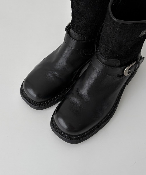 CANAL JEAN(キャナルジーン)の「El mar レザーエンジニアショートブーツ(ブーツ・レディース・ブラック/ブラウン・23.5/24/24.5)」の7枚目の写真