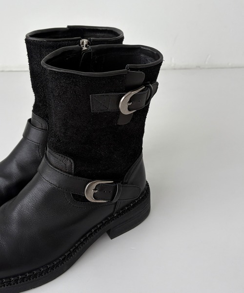 CANAL JEAN(キャナルジーン)の「El mar レザーエンジニアショートブーツ(ブーツ・レディース・ブラック/ブラウン・23.5/24/24.5)」の8枚目の写真