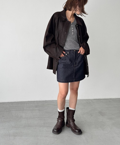 CANAL JEAN(キャナルジーン)の「El mar レザーエンジニアショートブーツ(ブーツ・レディース・ブラック/ブラウン・23.5/24/24.5)」の13枚目の写真