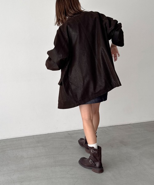 CANAL JEAN(キャナルジーン)の「El mar レザーエンジニアショートブーツ(ブーツ・レディース・ブラック/ブラウン・23.5/24/24.5)」の15枚目の写真