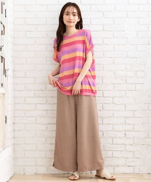 salsationワイドパンツ 接触冷感ギャザータックワイドパンツ[1125-1002] – Sans Souci 34＋