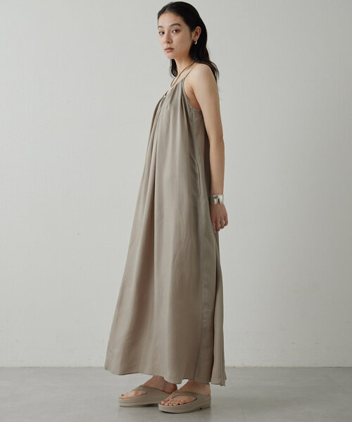 Drawing Numbers(ドローイング ナンバーズ)の「【Drawing Numbers】キャミマキシドレス(ワンピース・レディース・グレイッシュベージュ/ブラック・38)」の5枚目の写真