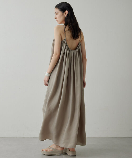 Drawing Numbers(ドローイング ナンバーズ)の「【Drawing Numbers】キャミマキシドレス(ワンピース・レディース・グレイッシュベージュ/ブラック・38)」の6枚目の写真