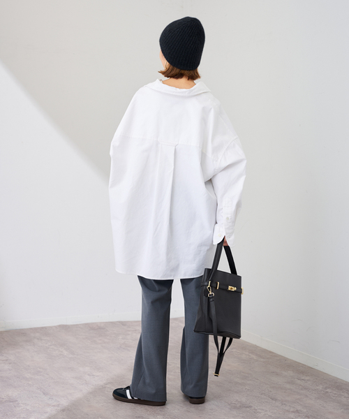 FRAMeWORK(フレームワーク)の「AULENTTI/オウレンティワンハンドル金具付きbasketバック(ハンドバッグ・レディース・ブラウン/ブラック・FREE)」の4枚目の写真