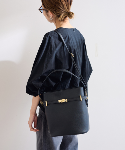 FRAMeWORK(フレームワーク)の「AULENTTI/オウレンティワンハンドル金具付きbasketバック(ハンドバッグ・レディース・ブラウン/ブラック・FREE)」の8枚目の写真