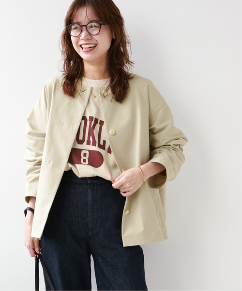 JOURNAL STANDARD relume(ジャーナルスタンダード レリューム)の「《追加》撥水【SPENSIERATO】クルーネックコクーンブルゾン(その他アウター・レディース・ブラック/ベージュ・FREE)」の10枚目の写真