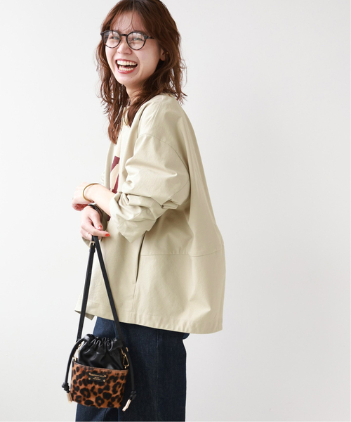 JOURNAL STANDARD relume(ジャーナルスタンダード レリューム)の「《追加》撥水【SPENSIERATO】クルーネックコクーンブルゾン(その他アウター・レディース・ブラック/ベージュ・FREE)」の12枚目の写真