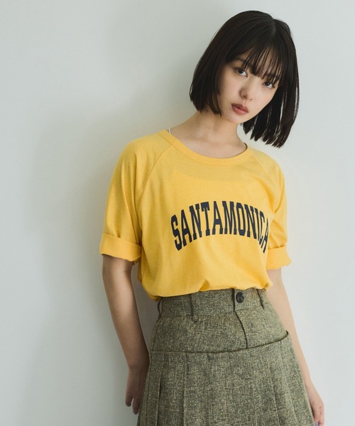 VICKY（ビッキー）の「リサイクルポリエステルロゴTシャツ≪手洗い可能≫（Tシャツ/カットソー・レディース・オフホワイト/ブラック/イエロー・M）」の18枚目の写真
