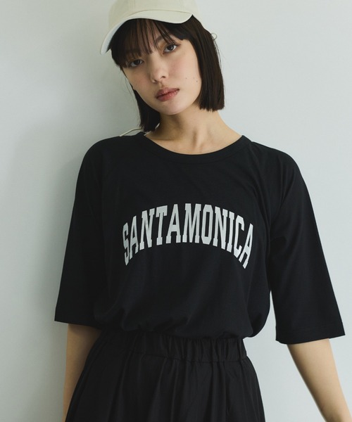 VICKY（ビッキー）の「リサイクルポリエステルロゴTシャツ≪手洗い可能≫（Tシャツ/カットソー・レディース・オフホワイト/ブラック/イエロー・M）」の20枚目の写真