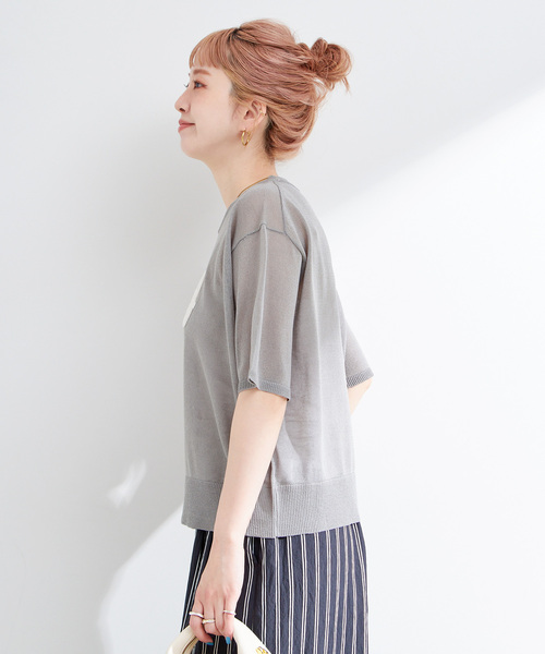 未開封　ichiAntiques バルーハンドニット モックネックプルオーバー ノルディックニットハイネックプルオーバー MONO-MART LADY'S